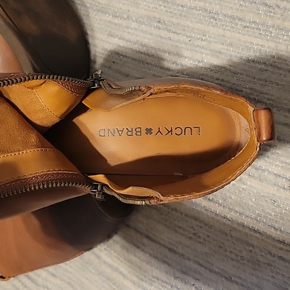 Lucky Brand Brown Leather Booties - Picture 2 of 4